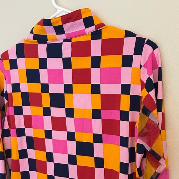 IBKUL Golf Tennis 1/4 Zip Top Women’s Med Pink Mock Neck Pickleball Long sleeve - Picture 9 of 9